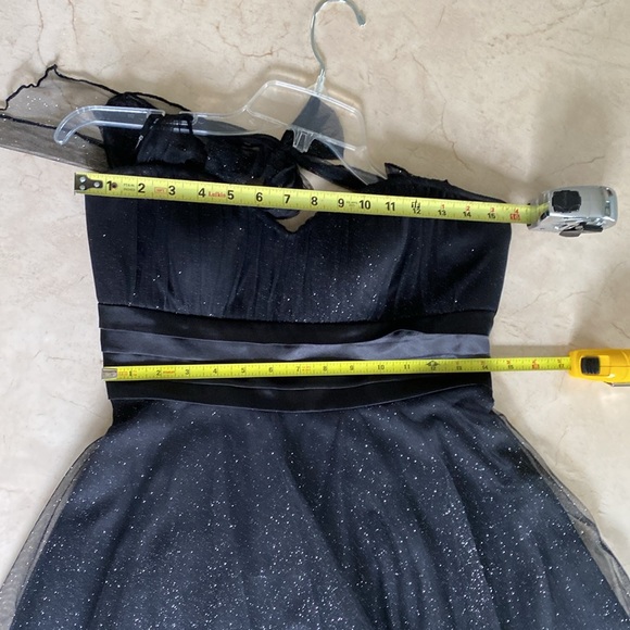 ‘Speechless’ Halter Sparkling Black Formal Tea-length  dress - Picture 7 of 9